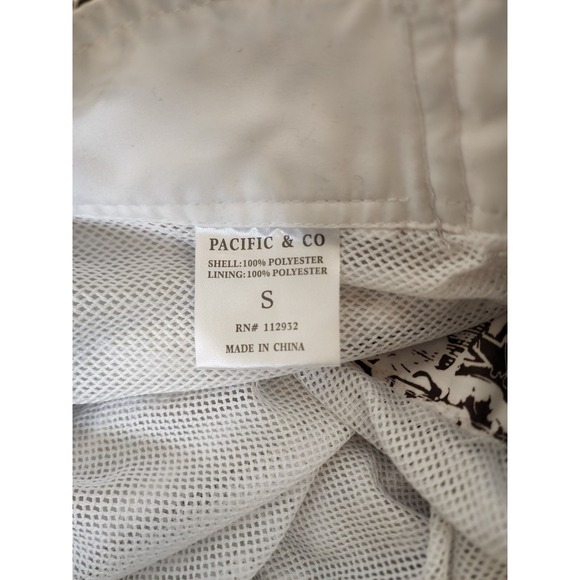 Pacific & Co Swim Trunks Men Small Brown‎ All Over Print Drawstring Boardshorts - Picture 11 of 12